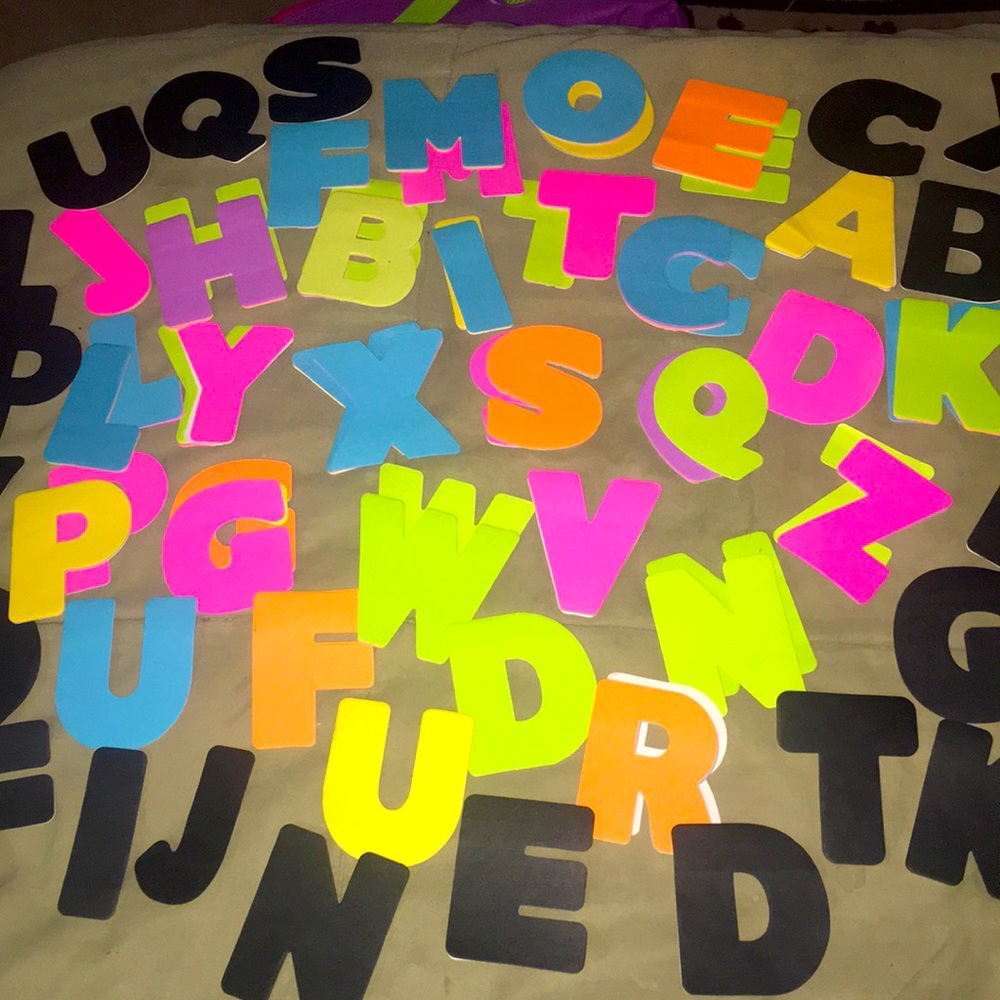 Self adhesive letters.